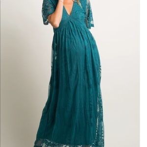 Pinkblush Lace Maxi (TEAL)
